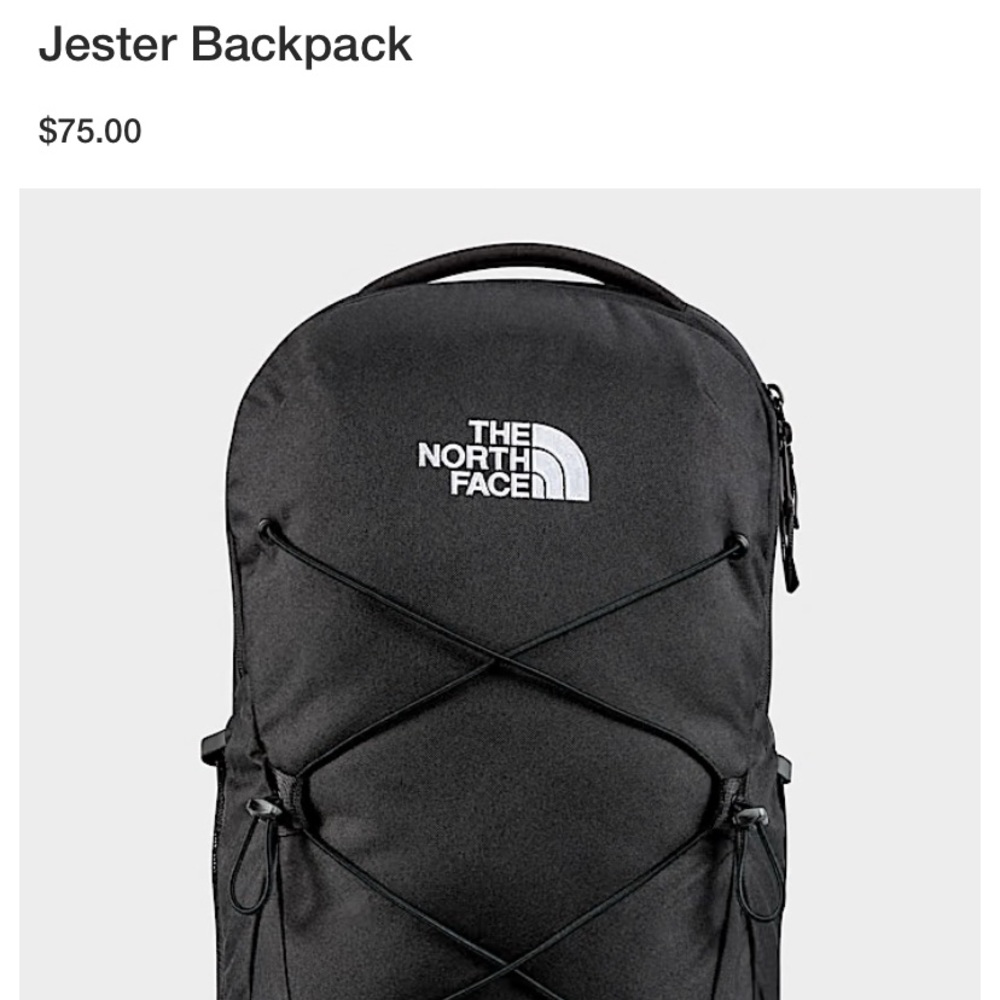 North Face Black JESTER Backpack